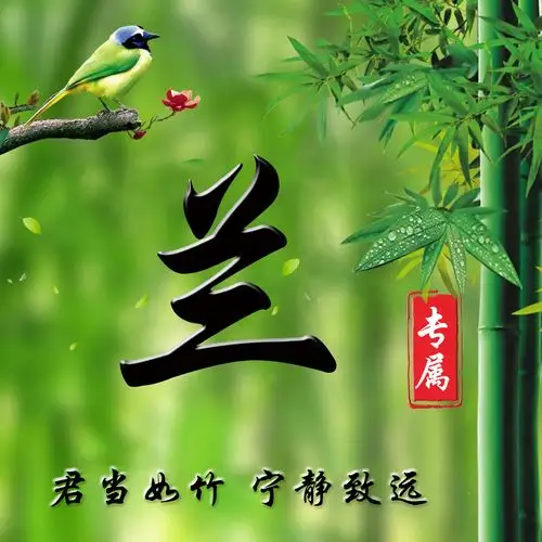 竹报平安,宁静致远-微信头像,百家姓氏微信头像,名字壁纸