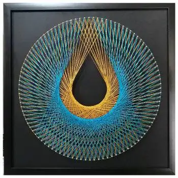 绕线画钉子画几何图形钉子绕线画diy材料包毛线缠绕画手工装饰纱线弦