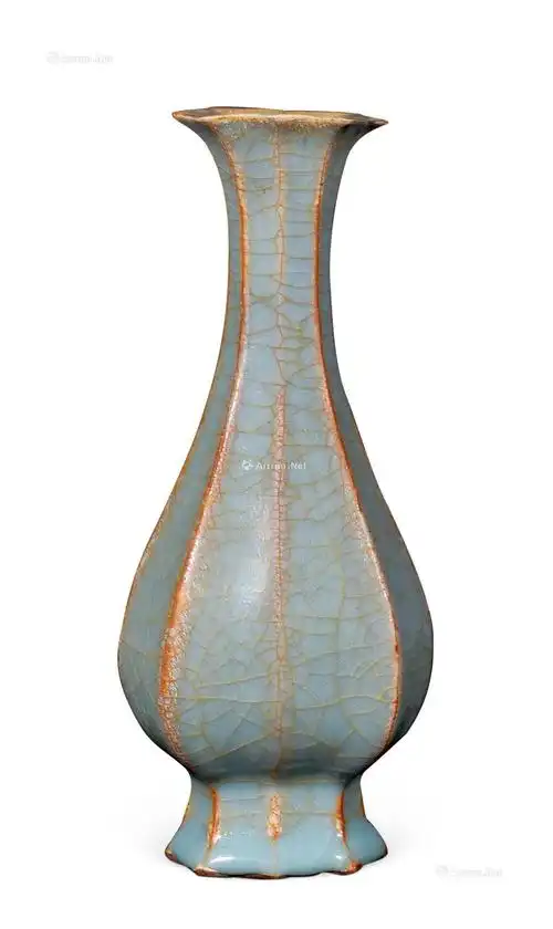 0171宋汝窑八棱玉壶春瓶