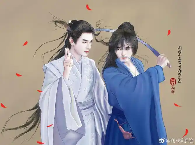 周子舒温客行手绘一张#山河令##张哲瀚周子舒##龚俊温客行