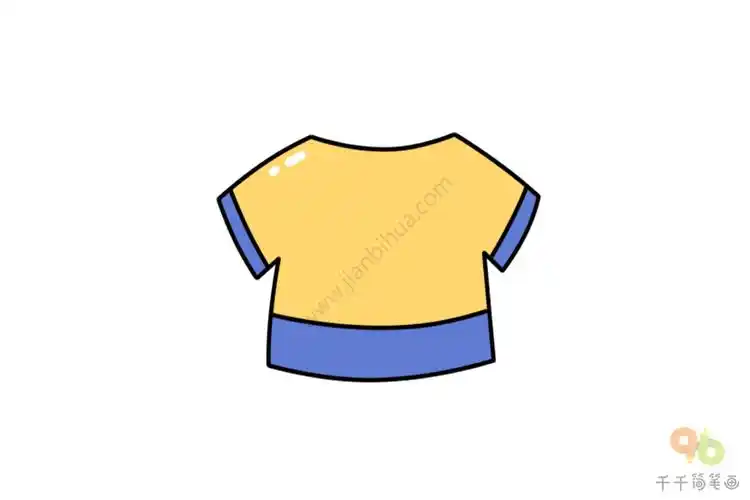 儿童半袖简笔画步骤图