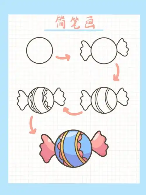 糖果简笔画