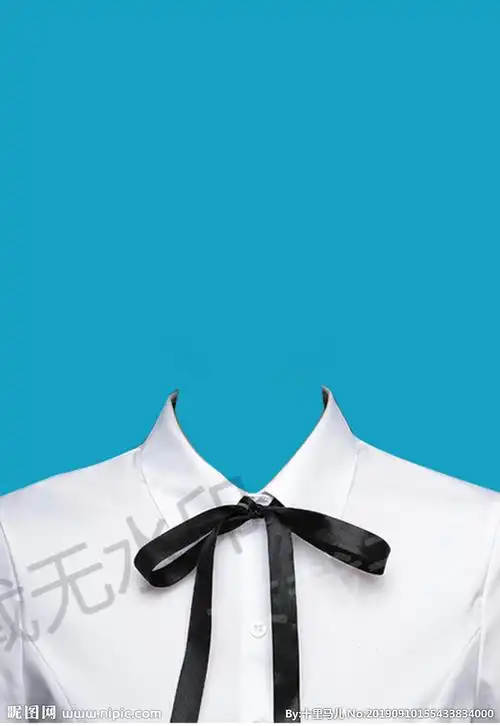 证件照模板衬衫女性白衬衫图片