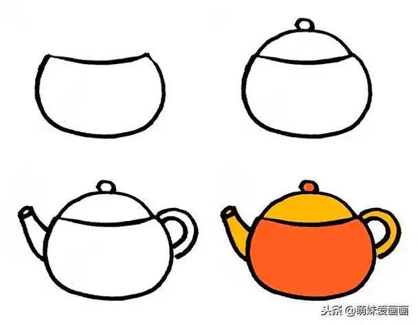 儿童简笔画餐具怎么画(简单的生活用品儿童简笔画大全)(1)