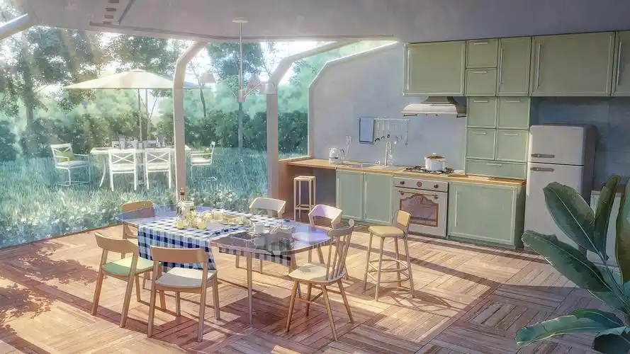 二次元场景丨厨房|插画|游戏原画|大鸟_daniao - 原创作品 - 站酷