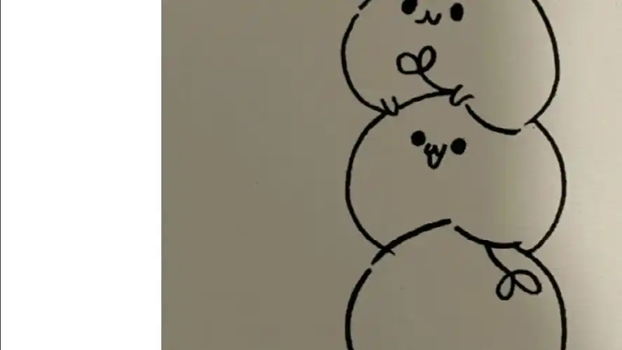 团子简笔画临摹步骤