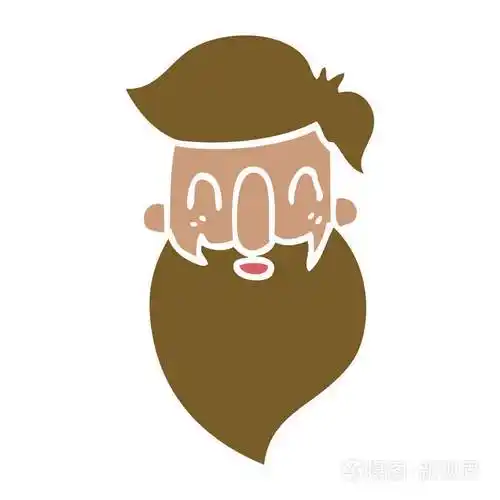 有胡子的卡通涂鸦人插画-正版商用图片147rzr-摄图新视界