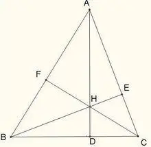 垂心(三角形的三条高线的交点)_百度百科