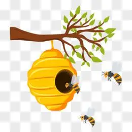 手绘马蜂窝免抠素材