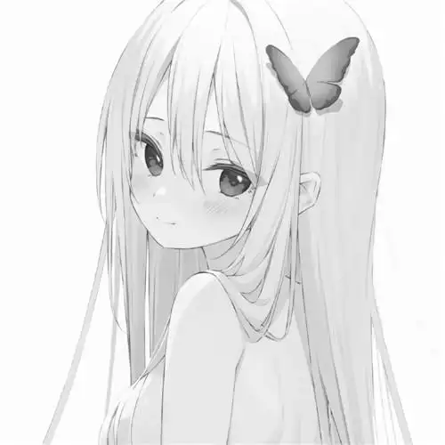 少女心可爱爆棚的头像动漫黑白图片