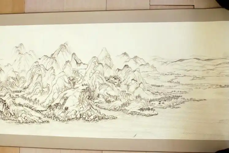 千里江山图(白描画) - fxffuyun - fxffuyun的博客(符晓范的国画)