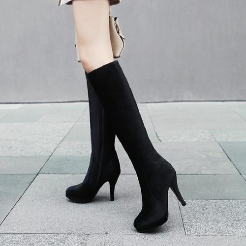 缺码处理 特价 秋冬款女长靴细跟高跟高筒小码女靴 32码  jxyz