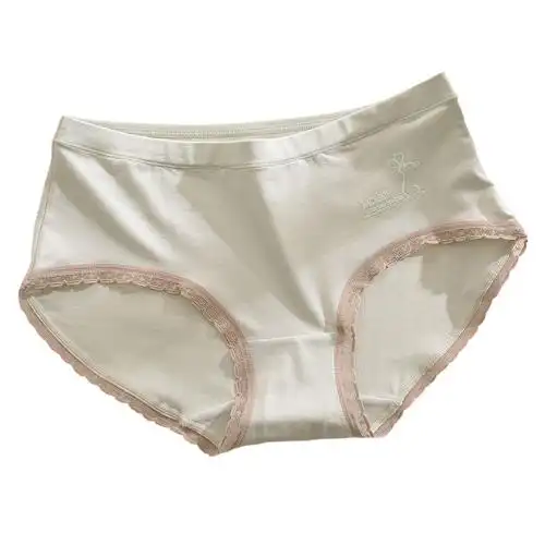 suntek4条装女生内裤少女中腰棉档日系色简约清新甜美学生三角底裤