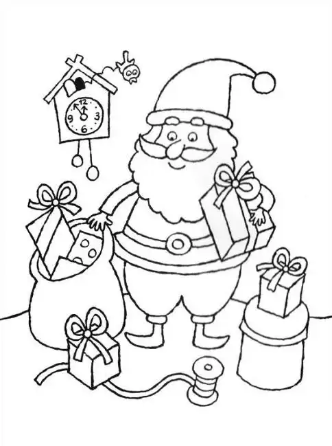 圣诞老人简笔画图片大全_圣诞老人怎么画_儿童圣诞老人简笔画的画法