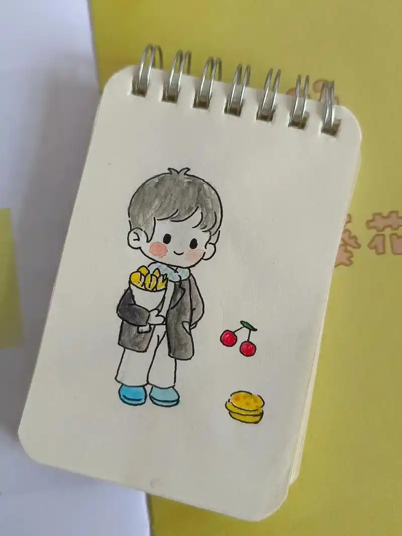 卡通人物男孩9699系列.#手绘 #水彩 #画画 #一起学画 - 抖音