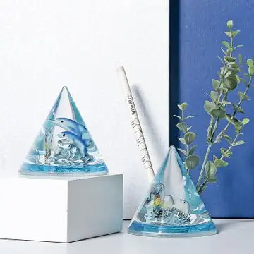 创意圆锥形状笔插漂浮油滴笔筒 工艺品学生文具笔插礼品摆件批发