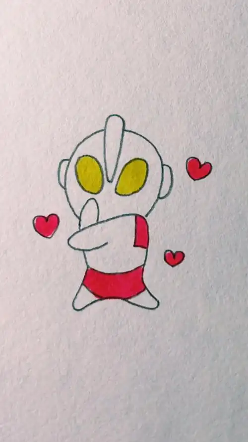 画画原来如此简单#简笔画咸蛋超人-奥特曼