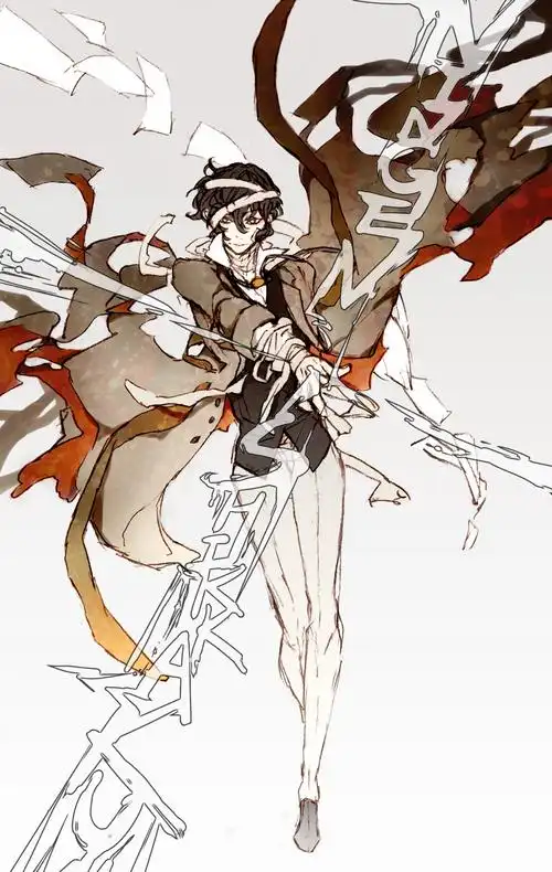 侧身帅气冷漠酷哥一只手持双枪气质类似黑岩