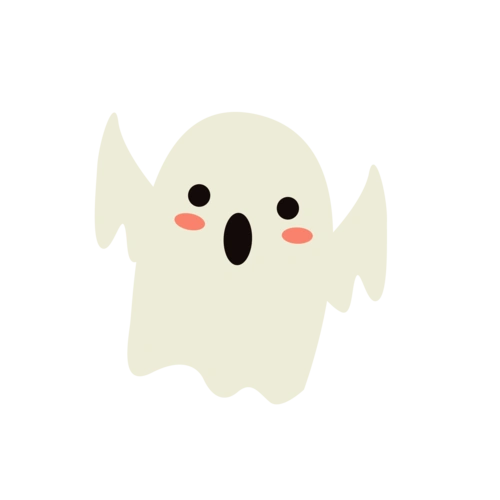 卡通动物幽灵贴纸