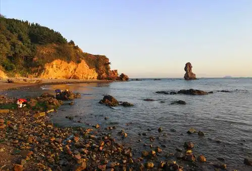 夕阳西下的石老人海边～2020.9.26随拍