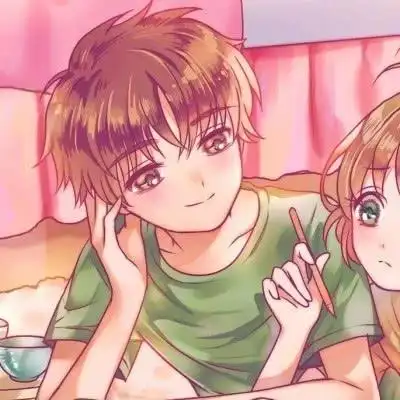 超火二次元情侣头像爱情也许会迟到但从不缺席