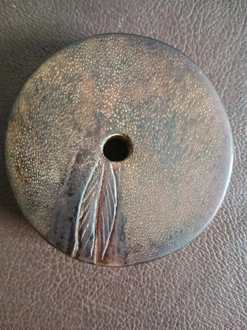 清代犀牛角平安扣!包桨醇厚,鱼籽纹明显! - 抖音