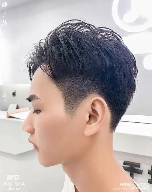 港风侧背头 静莎职业学校 美发培训学院作品