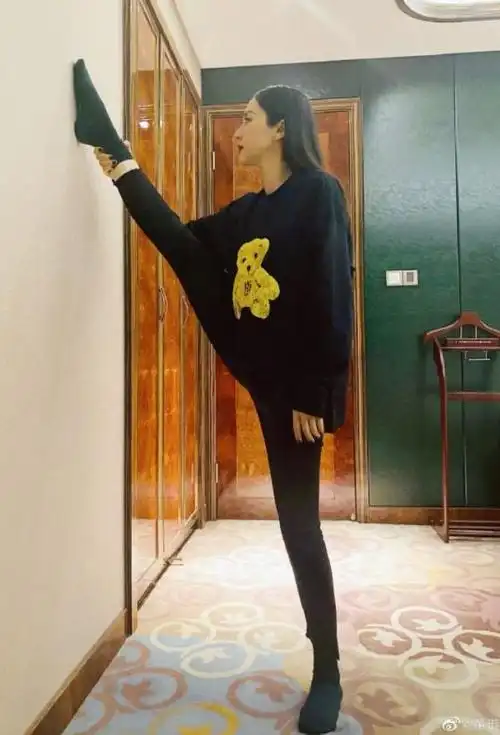 被怀疑腿是假的董璇晒高难度一字马照回应质疑