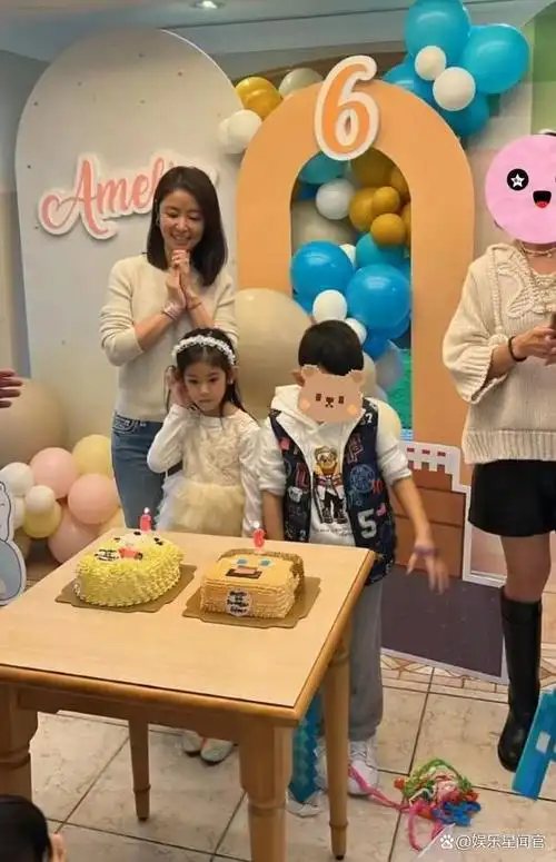 林心如霍建华女儿小海豚正面庆生照首曝光,皮肤像妈,五官像爸