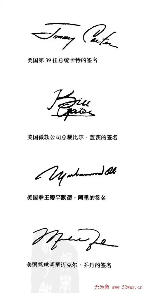 外国名人签名欣赏3
