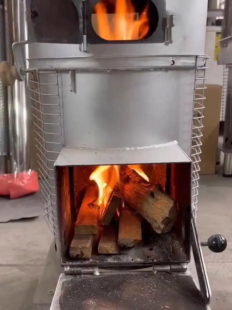 多功能柴火气化炉 生火快速,效果展示,气化炉二次燃烧节能省柴02