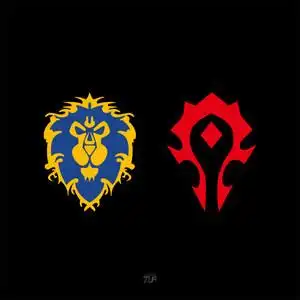 tlp镂空车贴 魔兽世界wow暴雪部落联盟双刀蛋刀游戏阵营标志贴纸