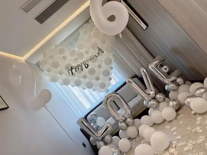 生日派对包厢气球布置