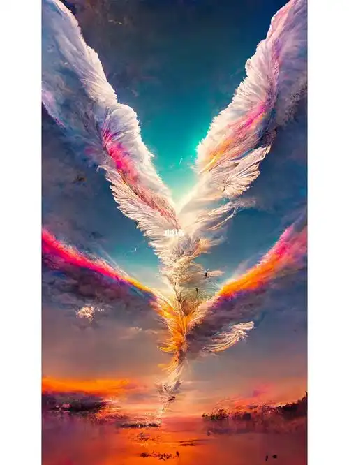 悲伤和黑暗都不告诉你#ai绘图  #天使之翼  #艺术狂想  #手机壁纸