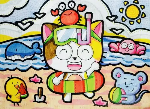 儿童画考级(5级)范画