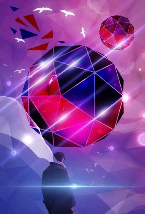 紫色大气几何酷炫音乐背景