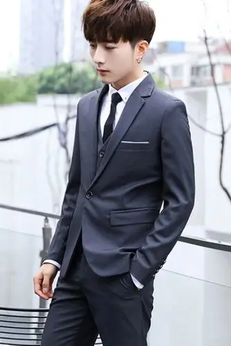 休闲西装男士西服套装韩版修身职业正装新郎伴郎结婚礼服男四季款