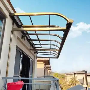 铝合金雨棚户外防雨别墅阳台露台遮阳棚院子雨棚窗户门上遮雨棚子
