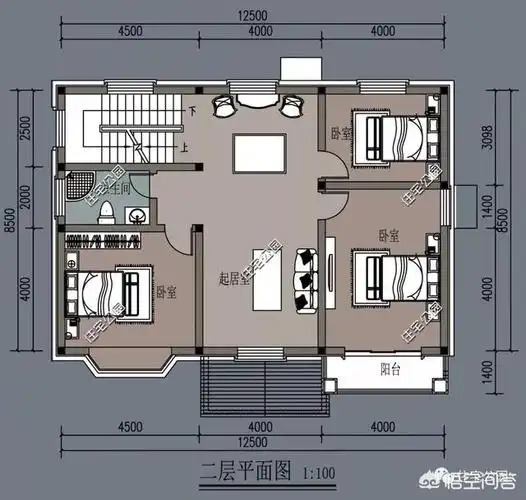 5米,开间12米,带堂屋的楼房设计图怎么做