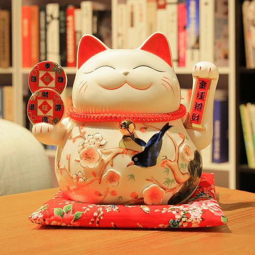 金色招财猫摆件开业y礼品日本店铺发财猫储蓄罐电动摇手小猫存钱