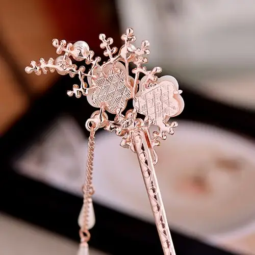 发簪彼岸花古风配饰发饰流苏韩国古典步摇簪子发钗盘发头饰钗子