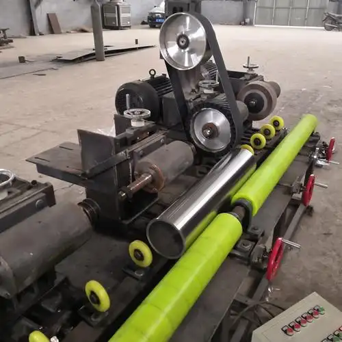 多功能圆管除锈机 钢管表面打磨机 无心抛光机