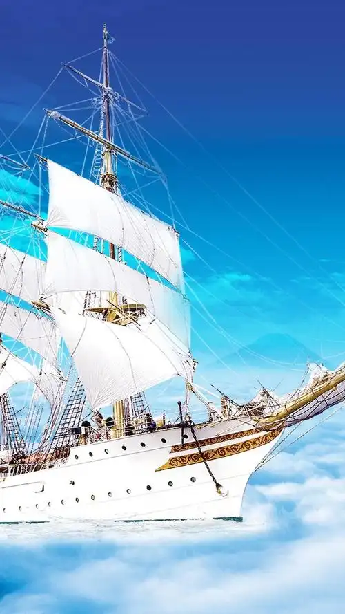 帆船h5背景免抠素材免费下载_觅元素51yuansu.com