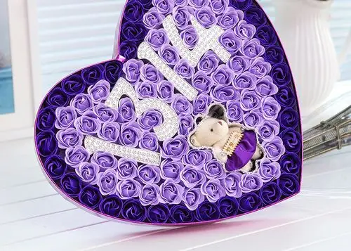 厂家直销淘宝爆款七夕1314情人节香皂玫瑰花礼盒圣诞节礼物.