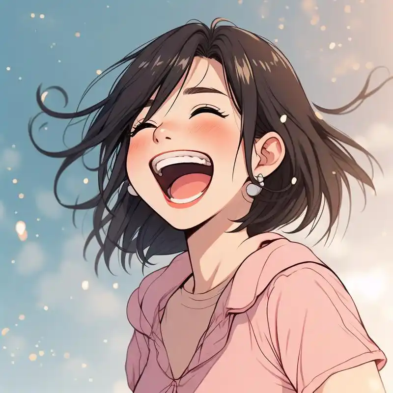 90超开心女生头像97 今天给大家分享一组超开心的女生头像,每张都