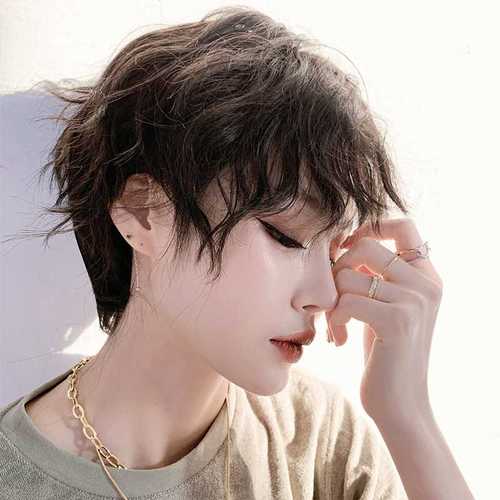 正品明星同款假发女短发锡纸烫蓬松中性整顶漫真发型全头套自然逼