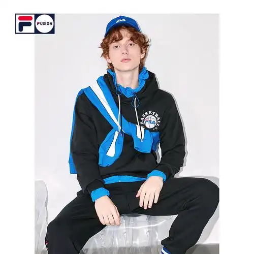 filafusion斐乐男子连帽运动卫衣2021冬季新款运动卫衣