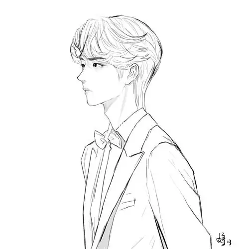 王一博_奶盖_临摹_兴趣爱好_绘画