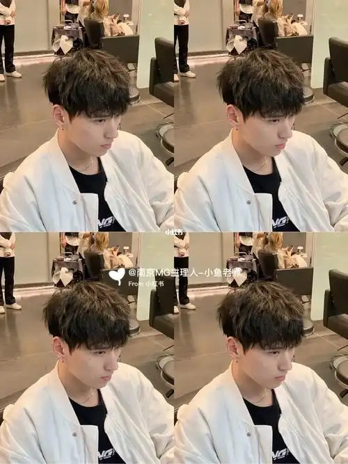 男生韩式纹理碎盖发型