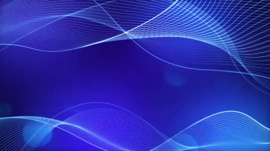 蓝色波浪线线条背景